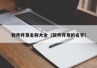 软件开发名称大全（软件开发的名字）